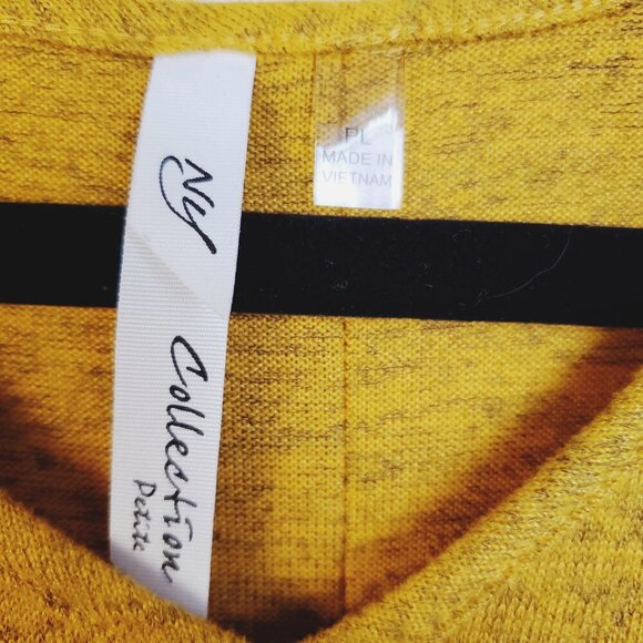 NWT NY Collection Womens Gold/Leopard print Top Sz Petite Large Wild Print - Picture 4 of 10